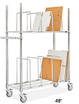 CHROME WIRE 2-TIER BOX STAND 48